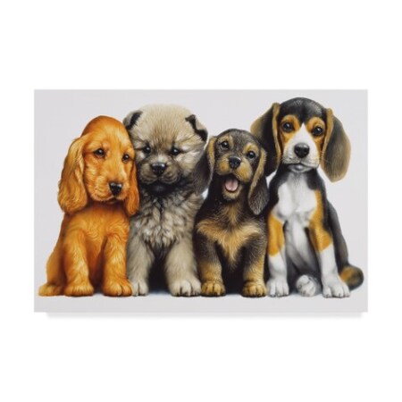 Harro Maass 'Young Dogs' Canvas Art,22x32